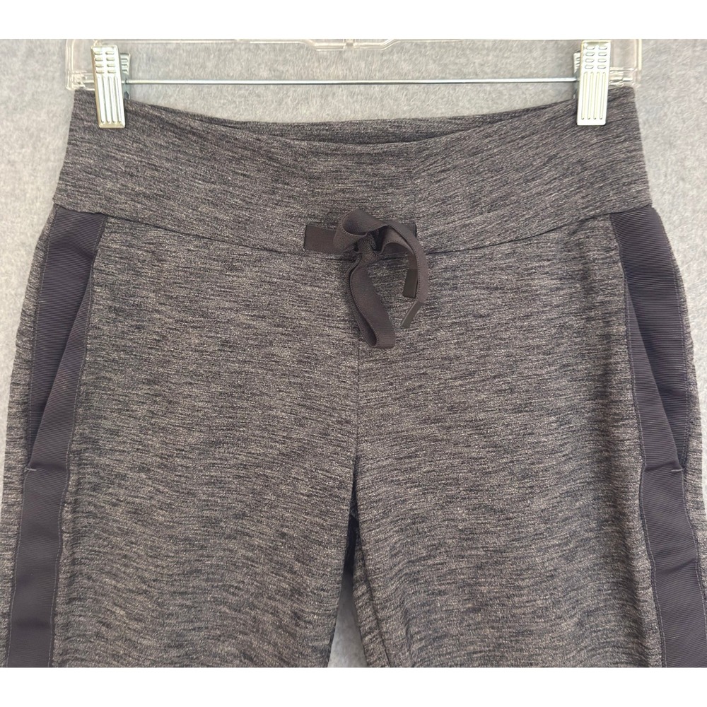 Athleta Gray Space Dye Joggers Petite XS Tapered Sweatpants Grosgrain Stripe